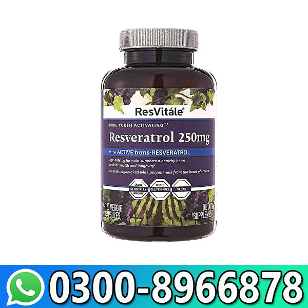 ResVitále Resveratrol 250mg - Pure Youth Activating In Pakistan