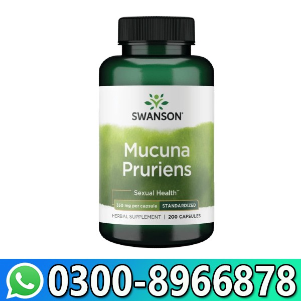 Swanson Mucuna Pruriens | Standardized Herbal Support | 350mg | 200 Capsules in Pakistan
