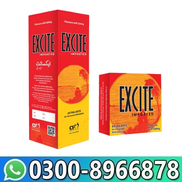 Excite Extra Dotted Imported Condoms In Pakistan