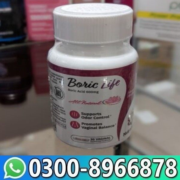NutraBlast Boric Acid Vaginal Suppositories In Pakistan