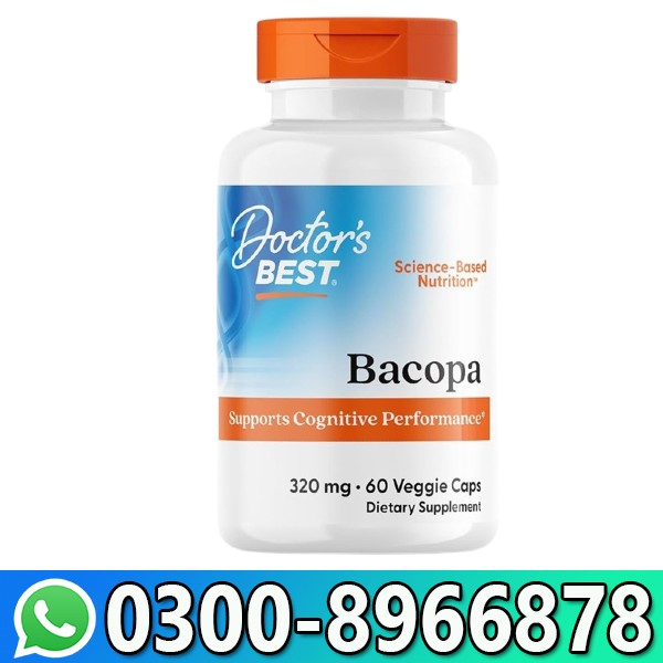 Doctor's Best Bacopa | Cognitive Performance Support | 320mg  60 Veggie Capsules in Pakistan
