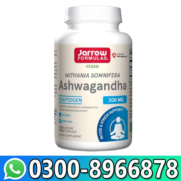 Jarrow Formulas Vegan Ashwagandha Stress & Adaptogen Support 300mg in Pakistan