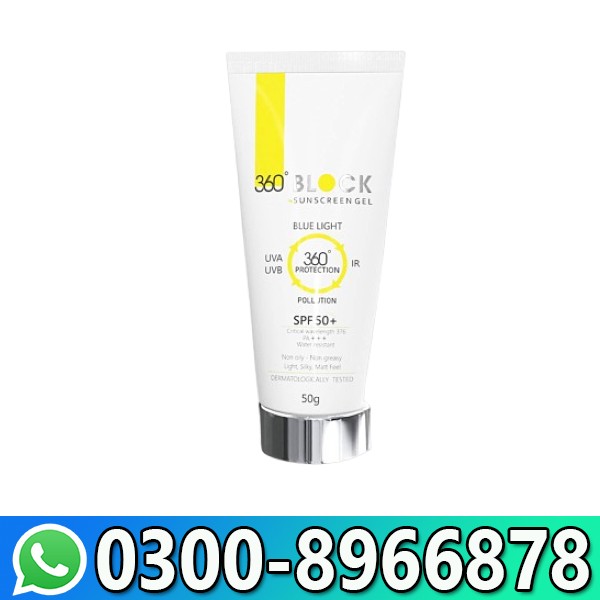 360 Block Sunscreen Gel SPF 50+ in Pakistan