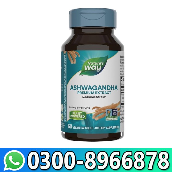 Nature’s Way Ashwagandha Premium Extract Stress & Wellness Support 500mg in Pakistan