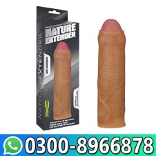 Black Silicone Uncut Cock Penis Extension Extender Sleeve Sheath Enhancer